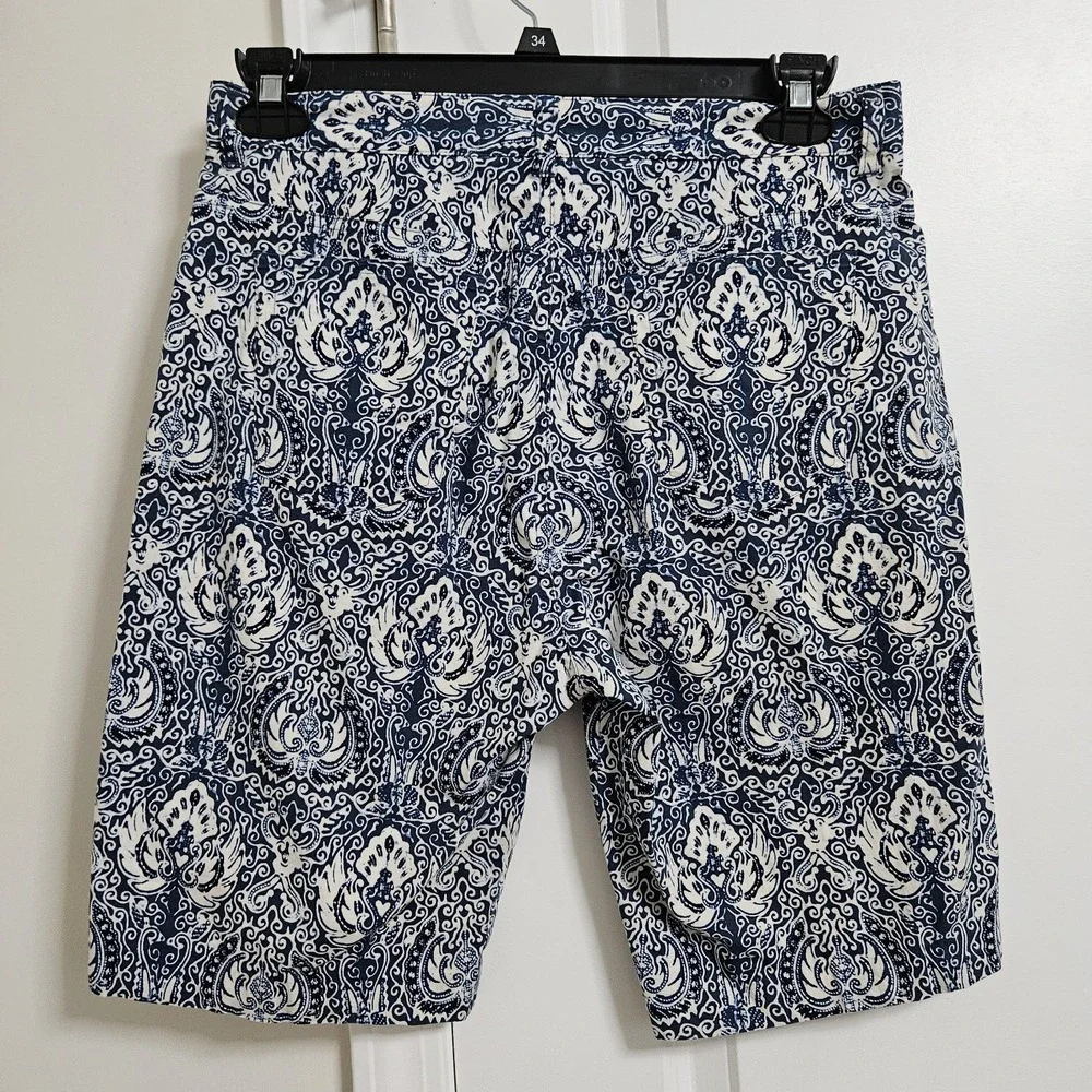 Lauren Ralph Lauren Bermuda Shorts Women's 12 (30x10) Blue White‎ Pockets EUC